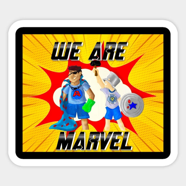We Are Marvel Pod Full Logo Sticker by We Are Marvel Pod